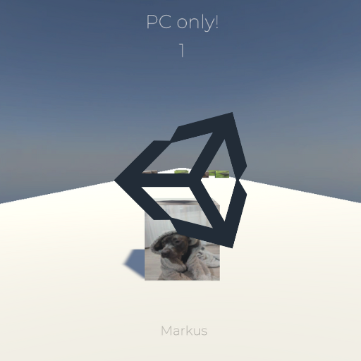 A picture of my Unity game with the Unity symbol on top.